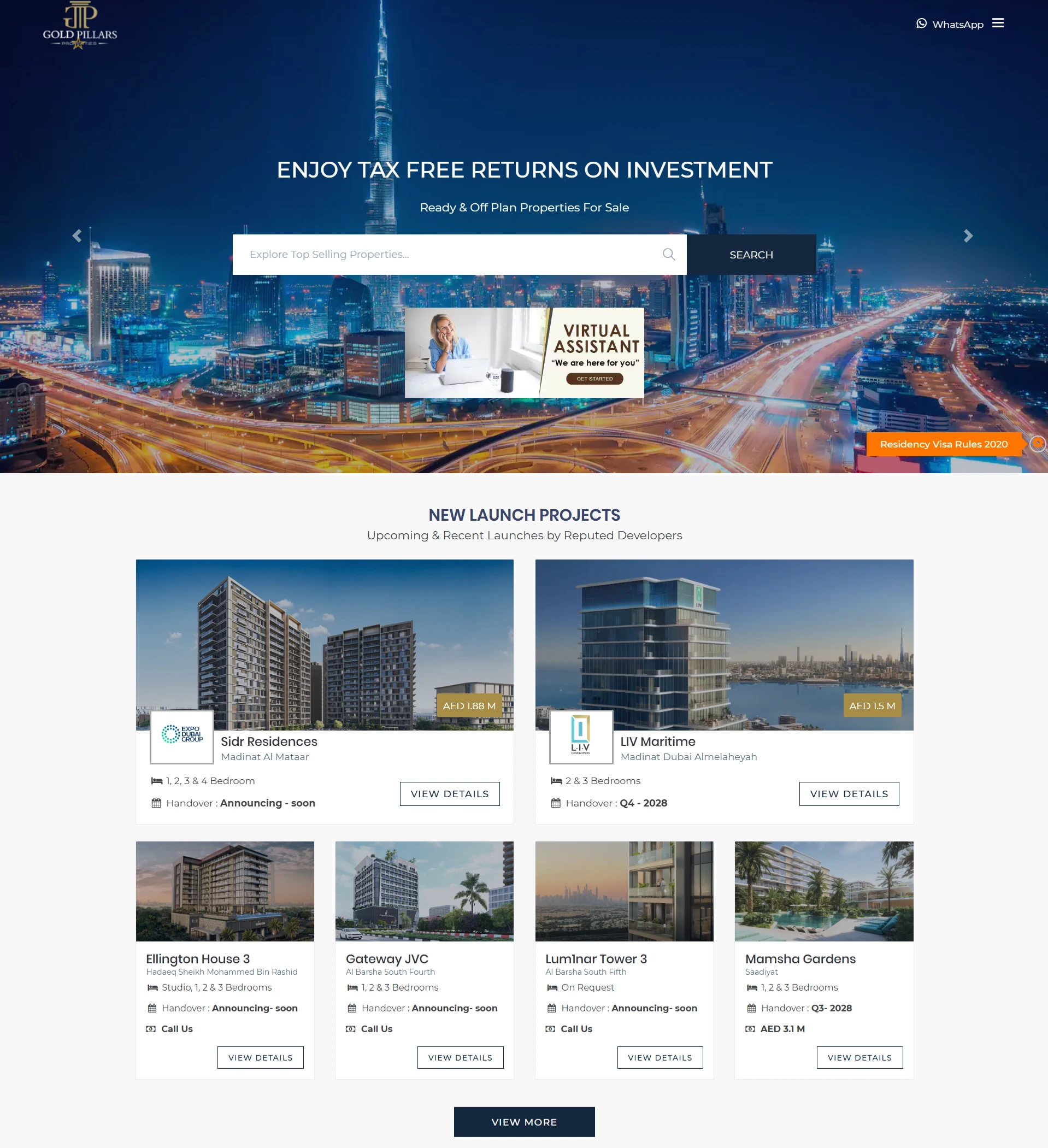 Gold Pillars & Web Design & Development